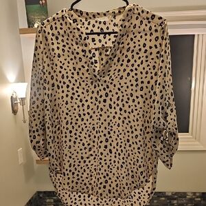 Lush Leopard Print Blouse